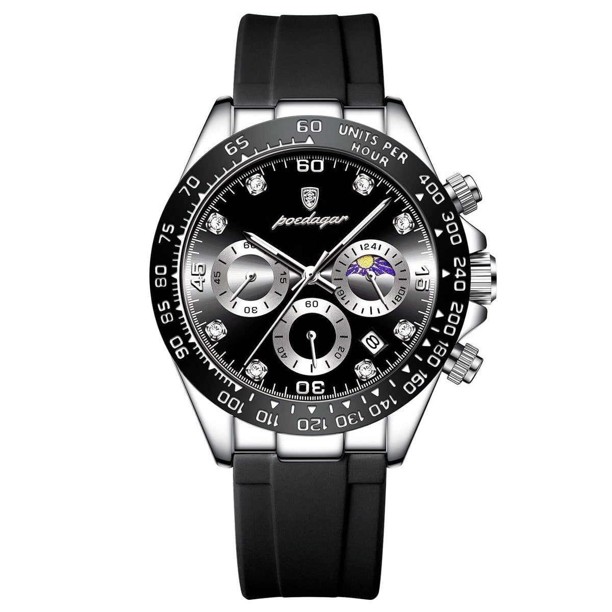 Poedagar Chronograph Time Date
