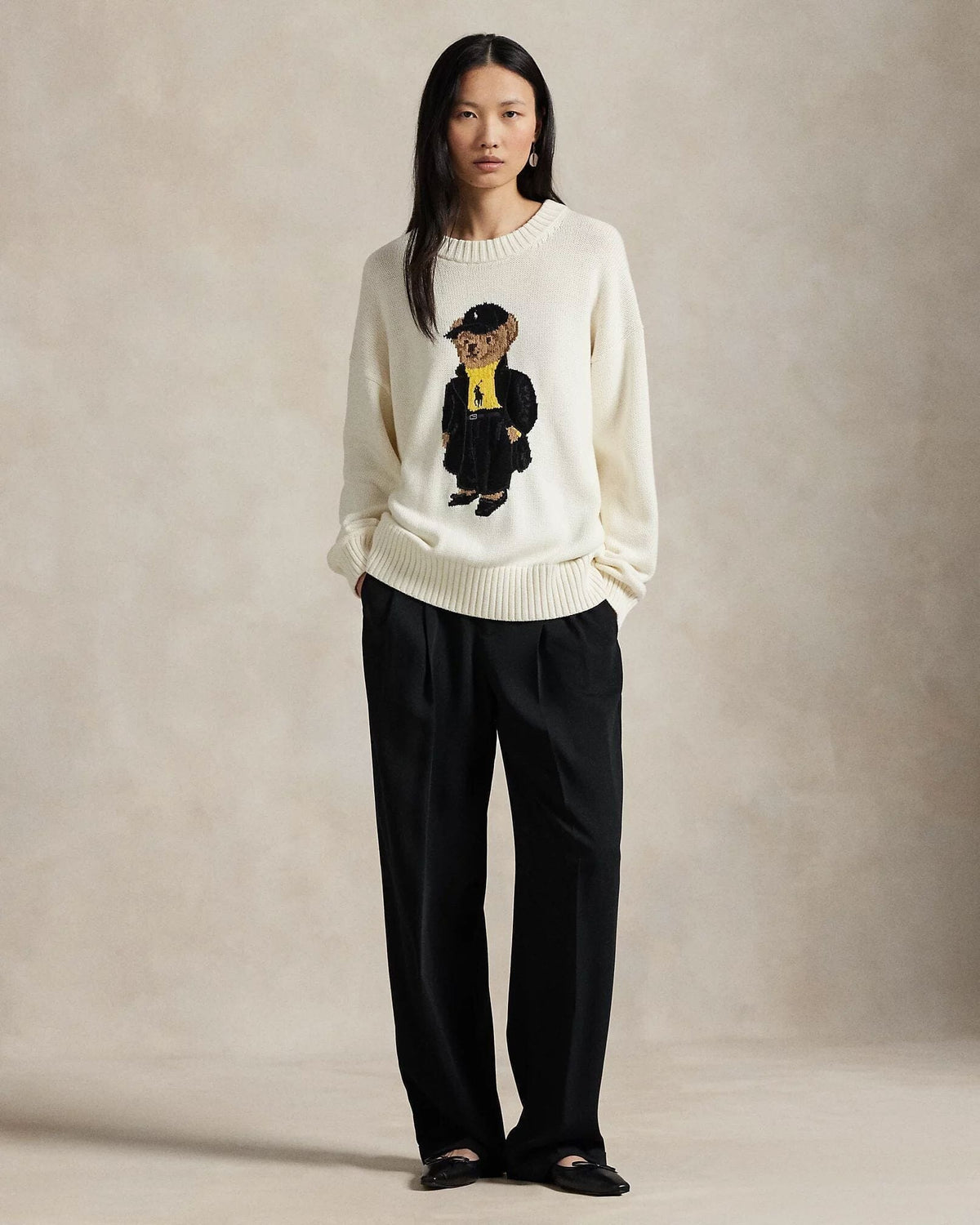 Ralph Lauren Polo Bear Cotton Crew Neck Sweater