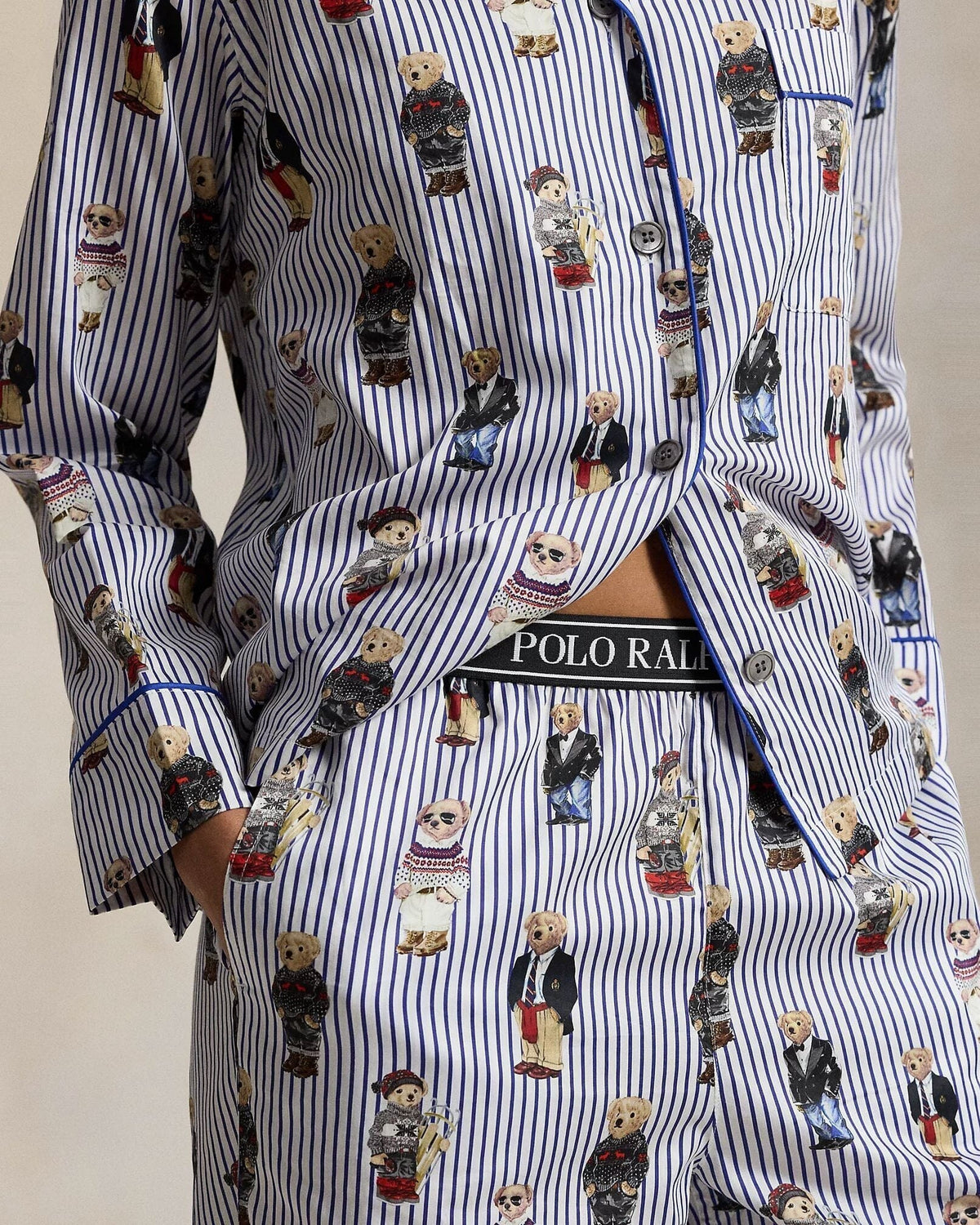 Ralph Lauren Polo Bear Cotton Sateen Pajama Set