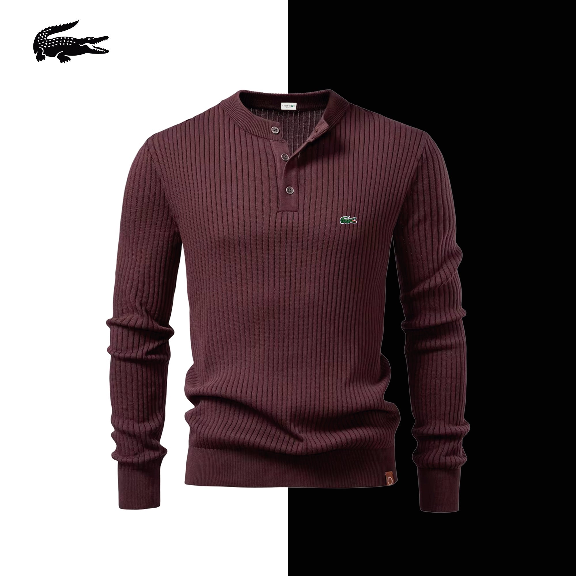 LC Windsor Ribbed Knit Henley